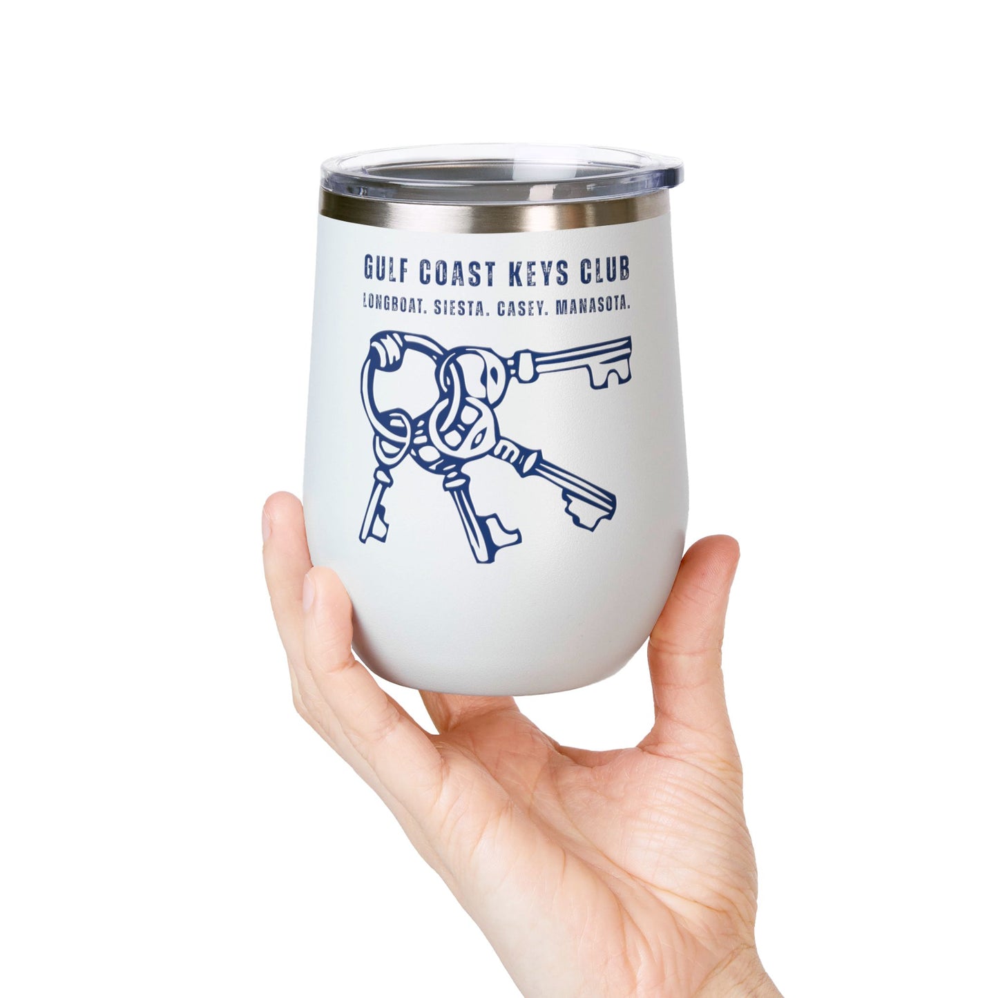 Keys Club Beachy Wine Tumbler