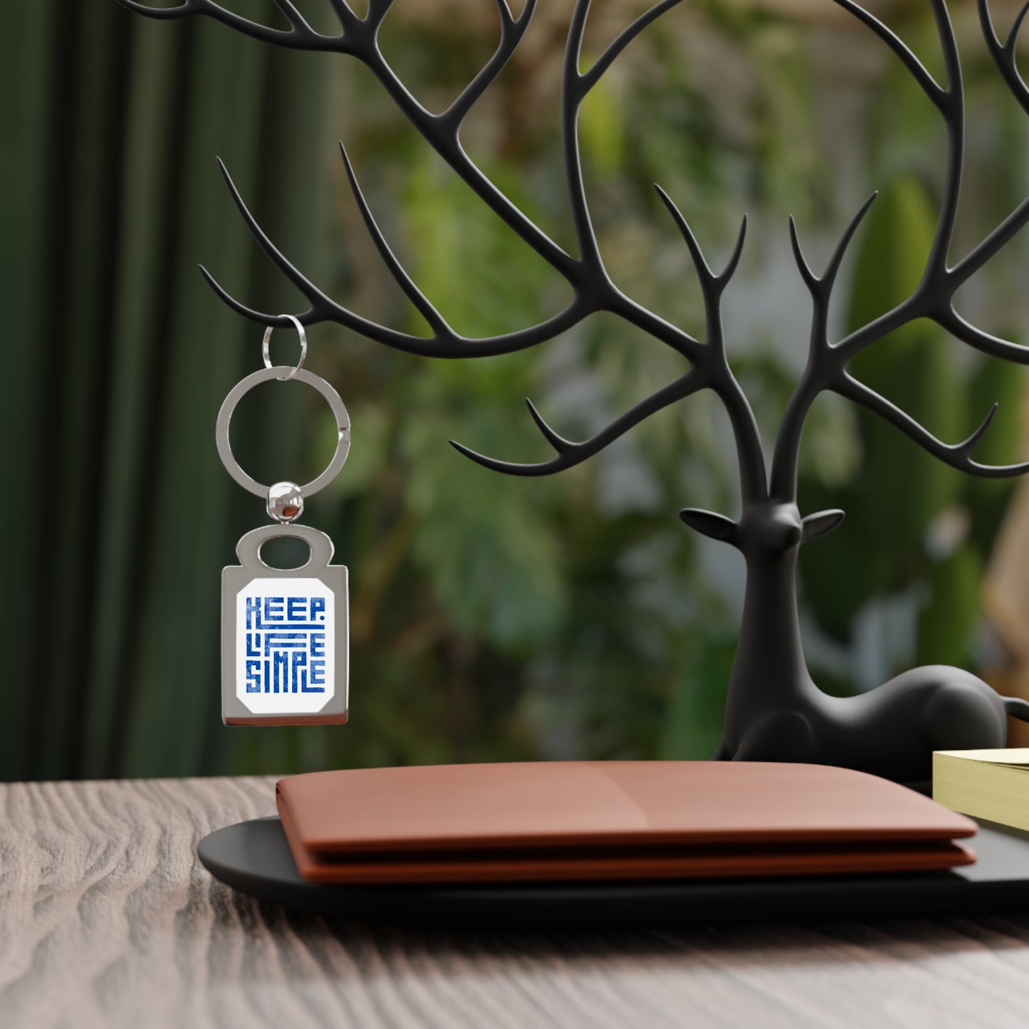 Keep Life Simple Rectangle Keyring