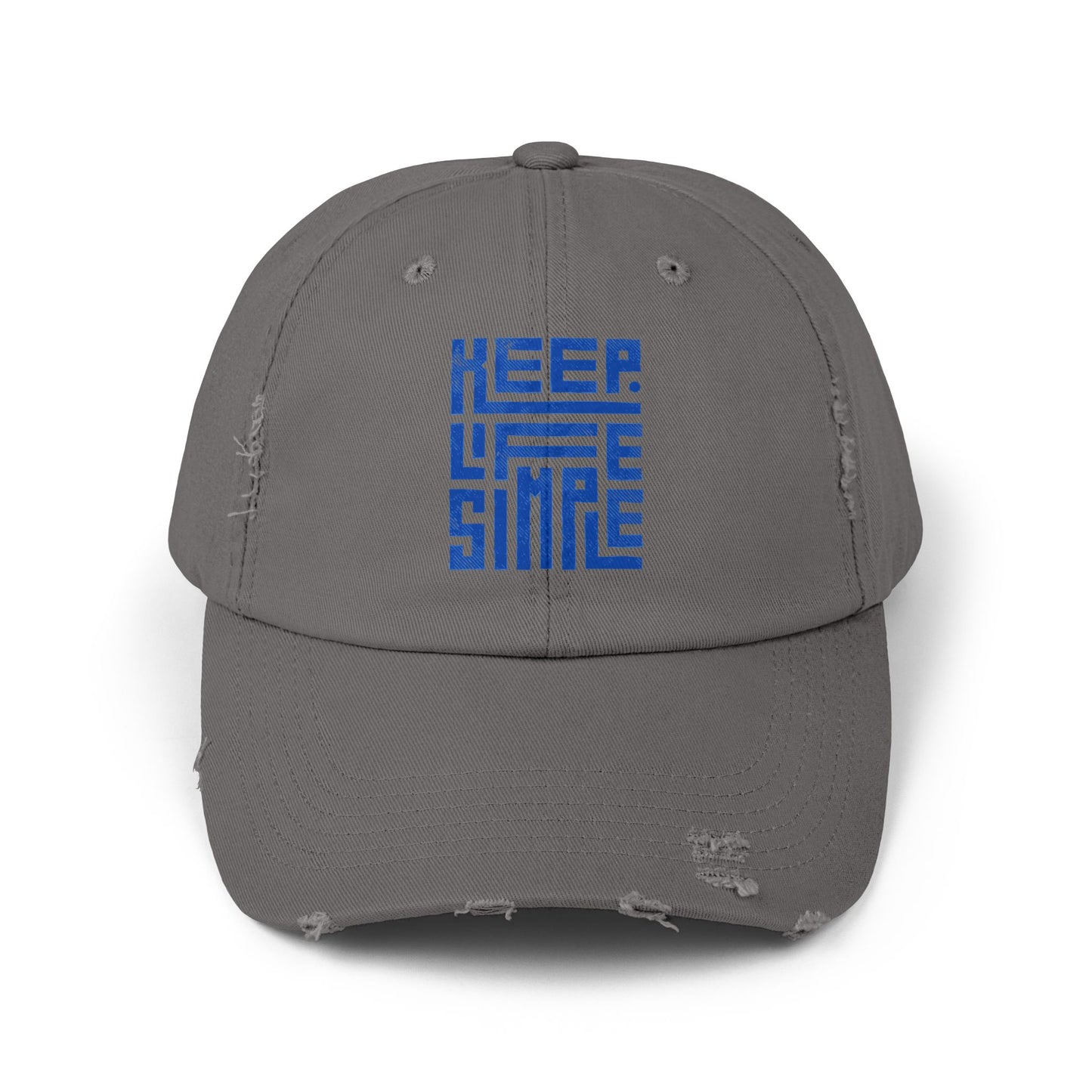 Keep Life Simple Unisex Distressed Cap
