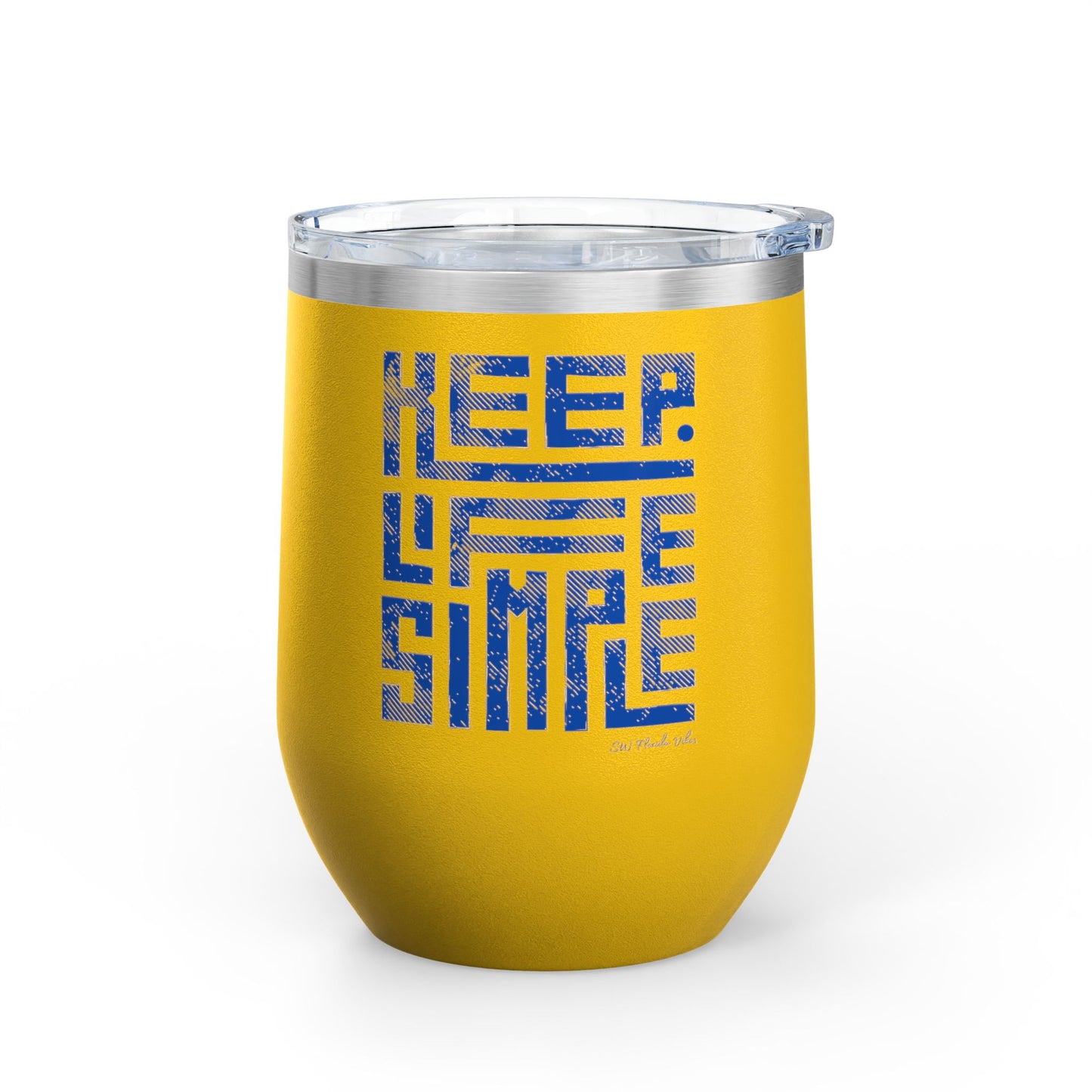 Keep Life Simple Beachy Wine Tumbler
