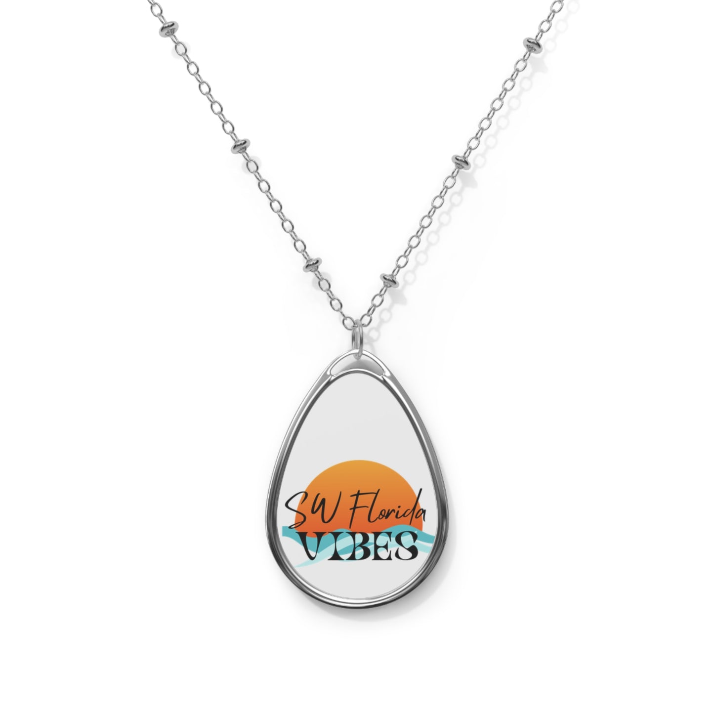 SW Florida Vibes Tropical Oval Necklace