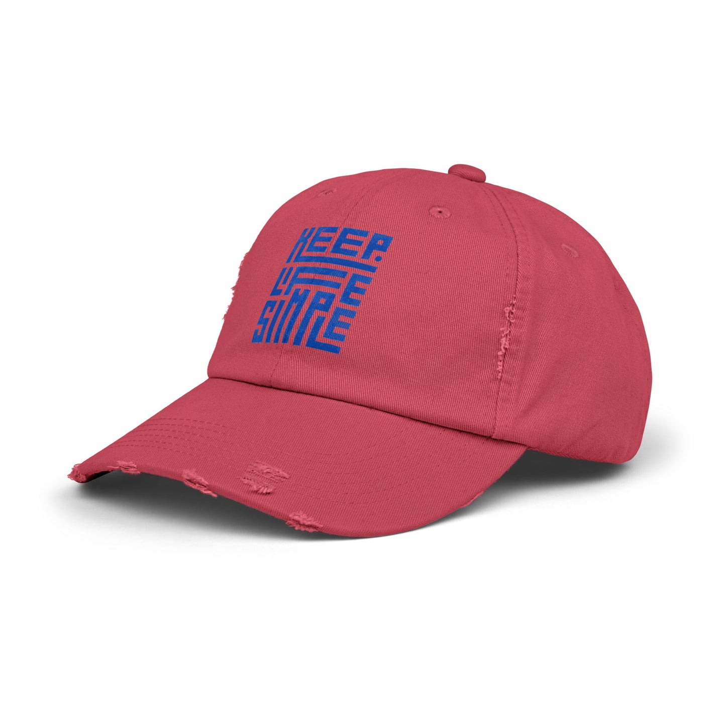 Keep Life Simple Unisex Distressed Cap