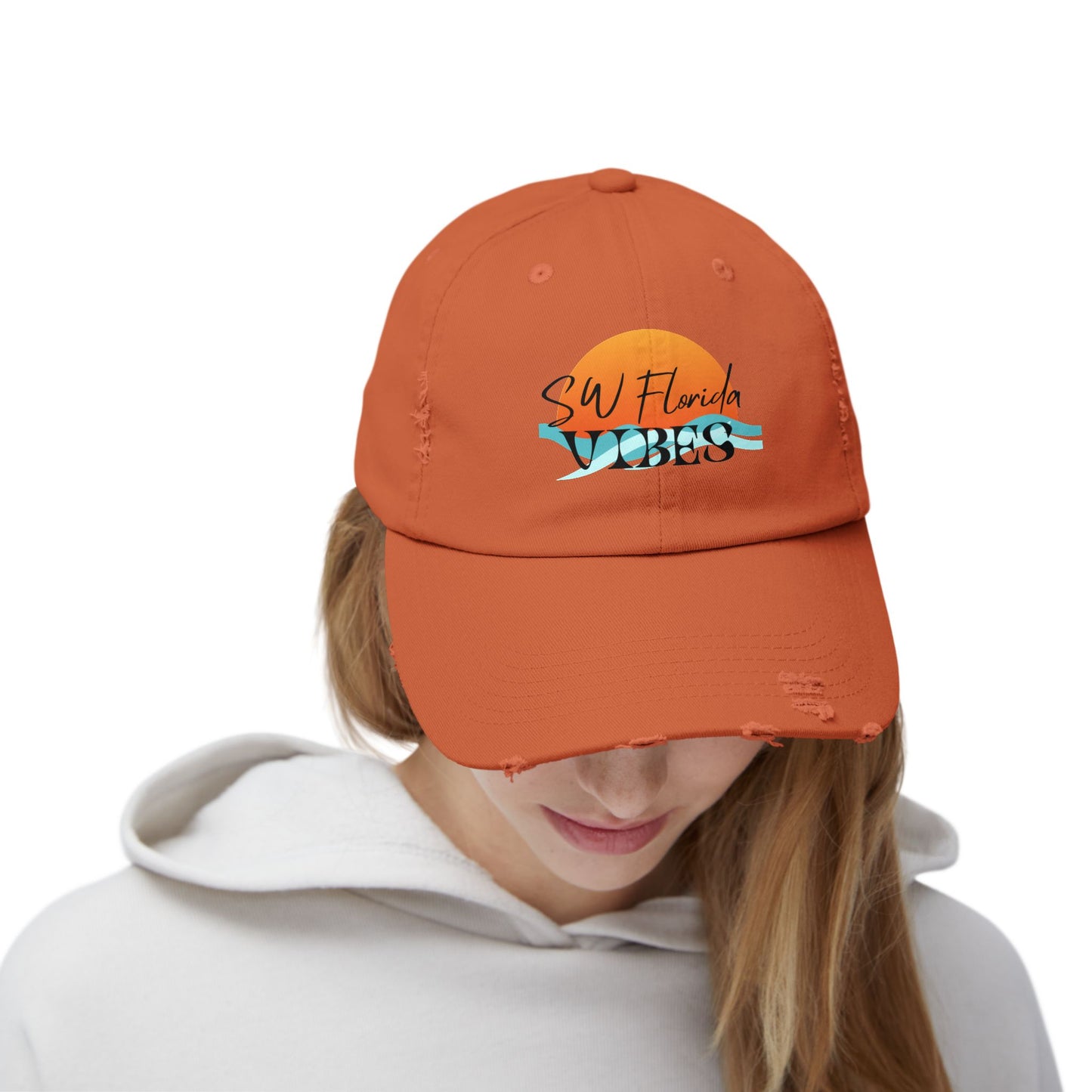 SW Florida Vibes Unisex Distressed Cap
