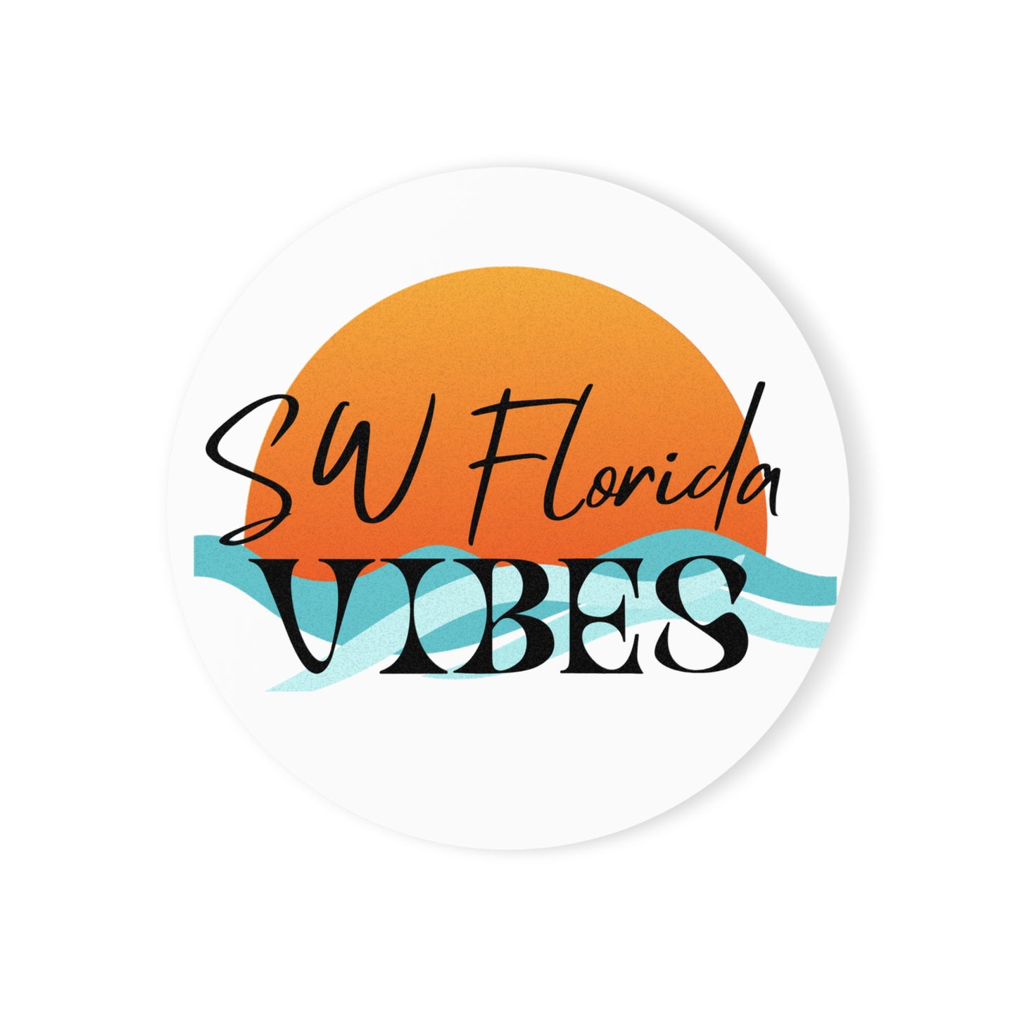 SW Florida Vibes Cozy Coastal Cork Back Coaster