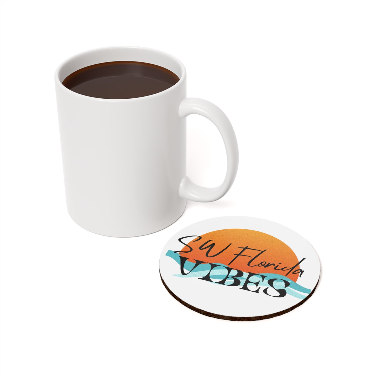 SW Florida Vibes Cozy Coastal Cork Back Coaster