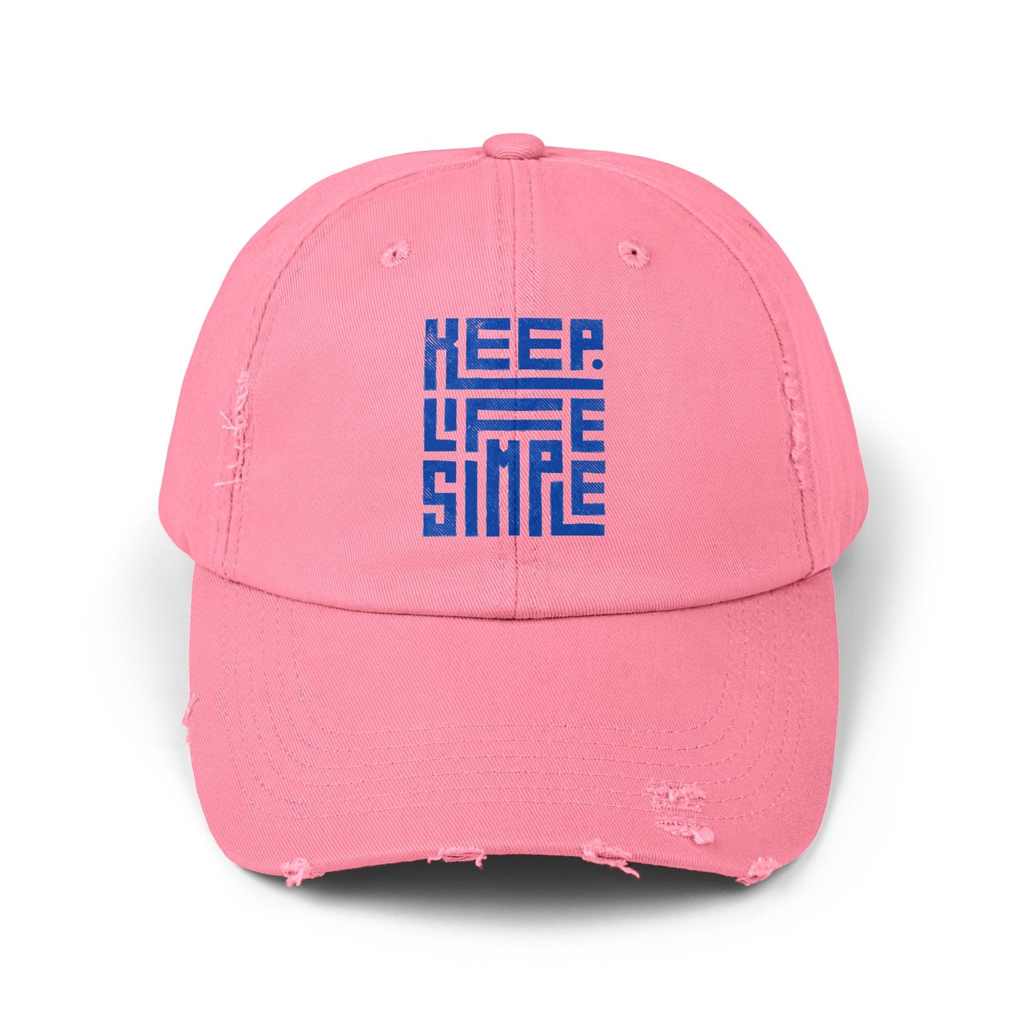 Keep Life Simple Unisex Distressed Cap