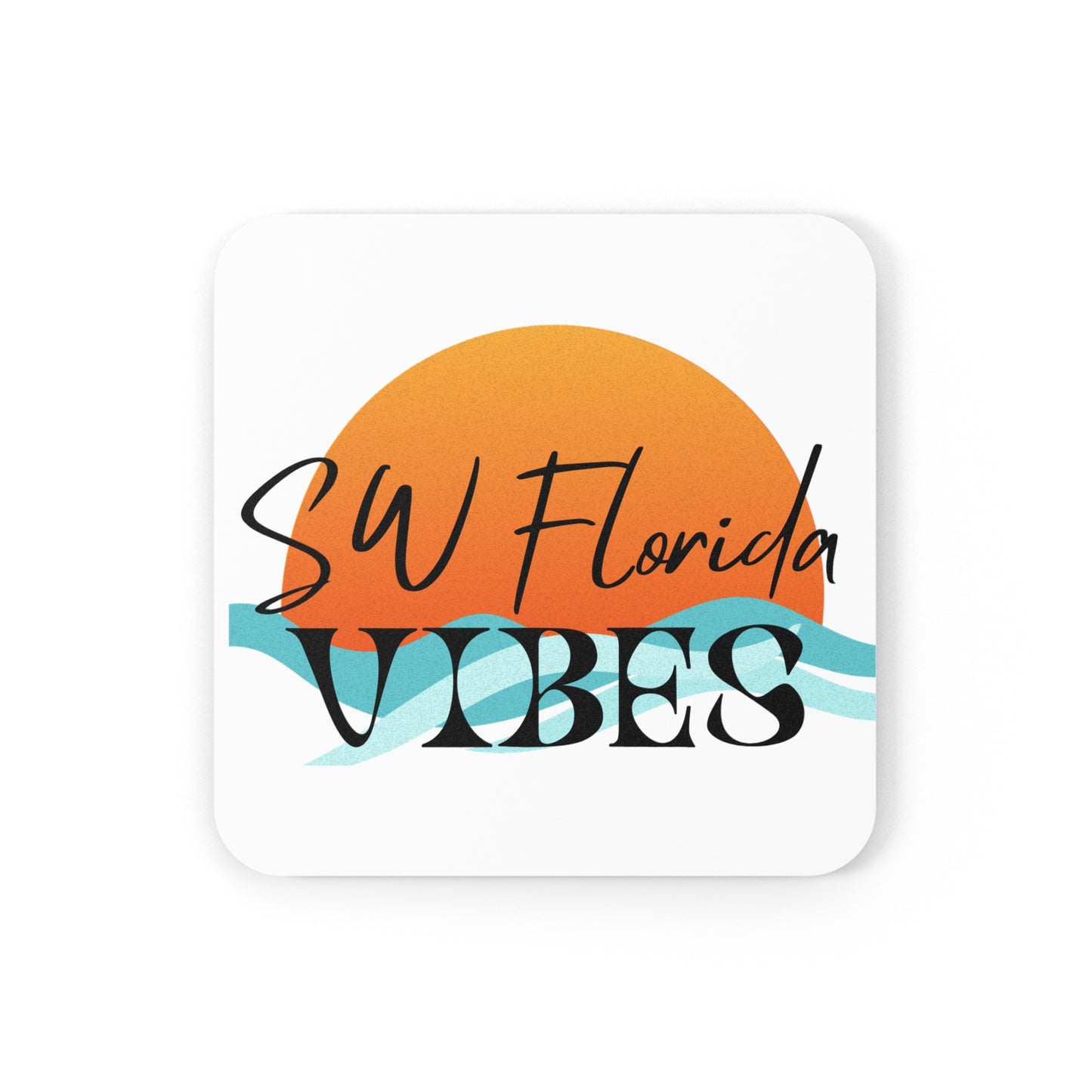 SW Florida Vibes Cozy Coastal Cork Back Coaster