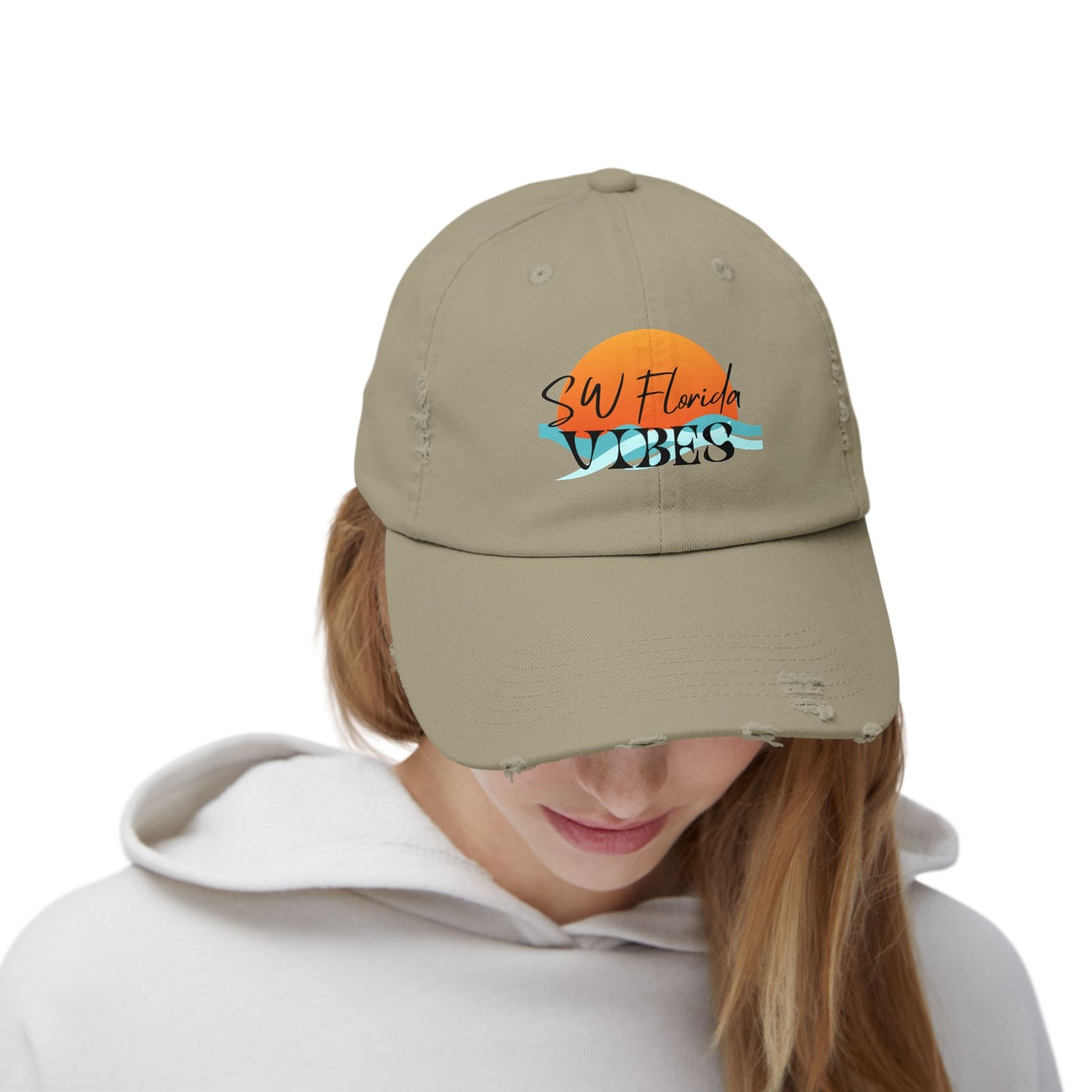 SW Florida Vibes Unisex Distressed Cap