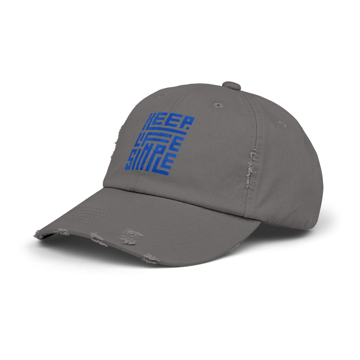 Keep Life Simple Unisex Distressed Cap
