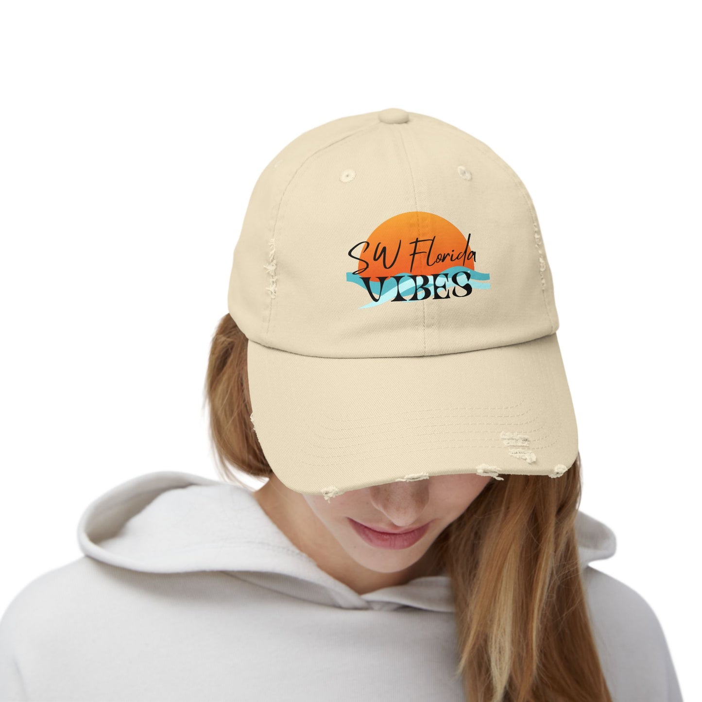 SW Florida Vibes Unisex Distressed Cap