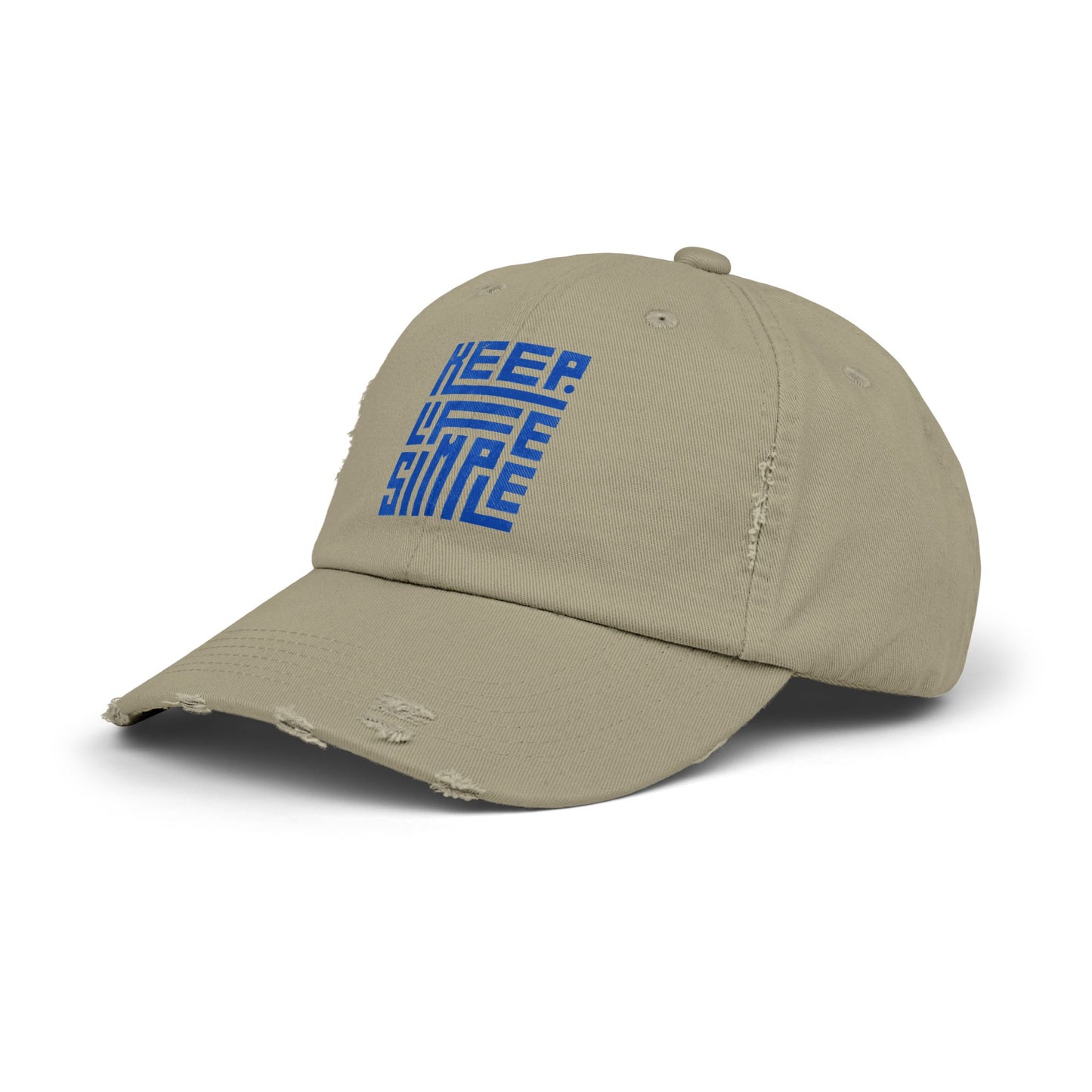 Keep Life Simple Unisex Distressed Cap