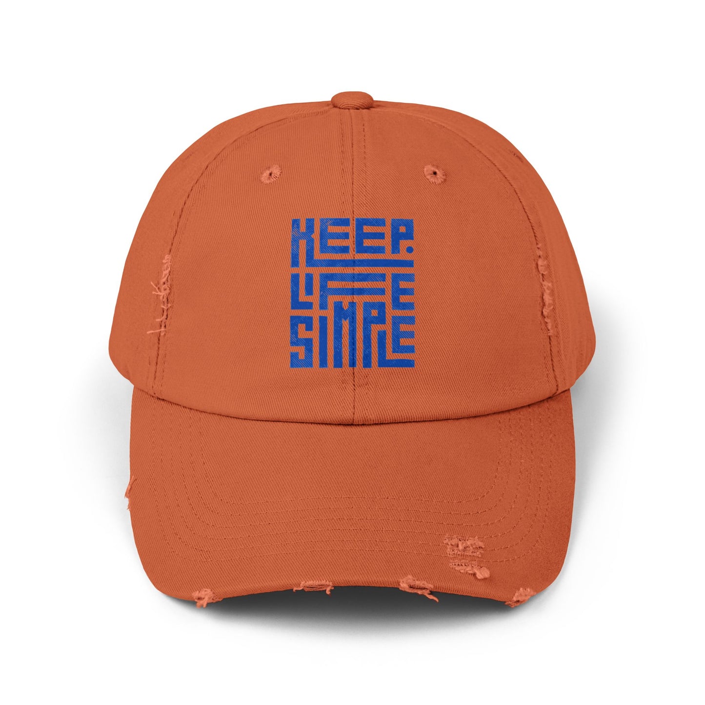 Keep Life Simple Unisex Distressed Cap