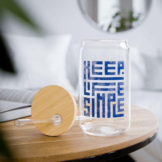 Keep Life Simple Sipper Glass, 16oz