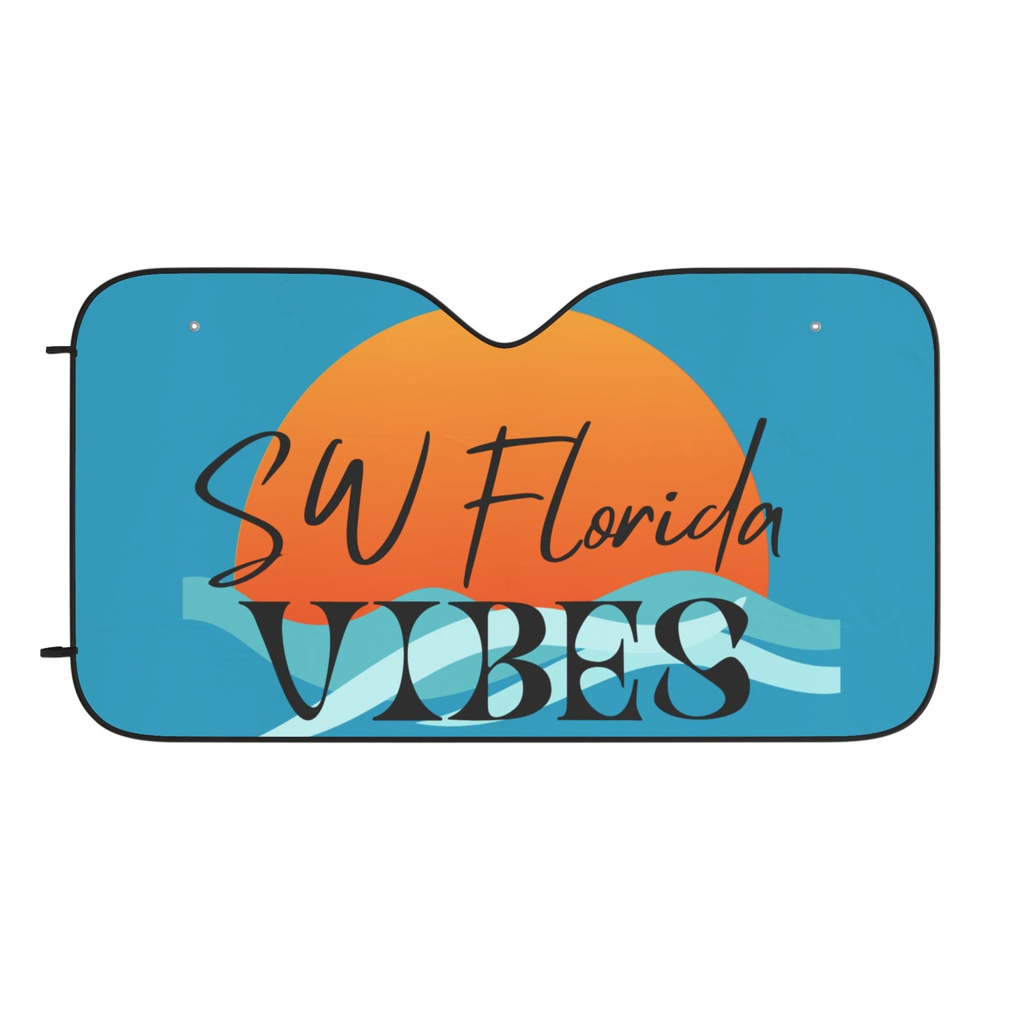 Car Sun Shade with 'SW Florida Vibes' Design