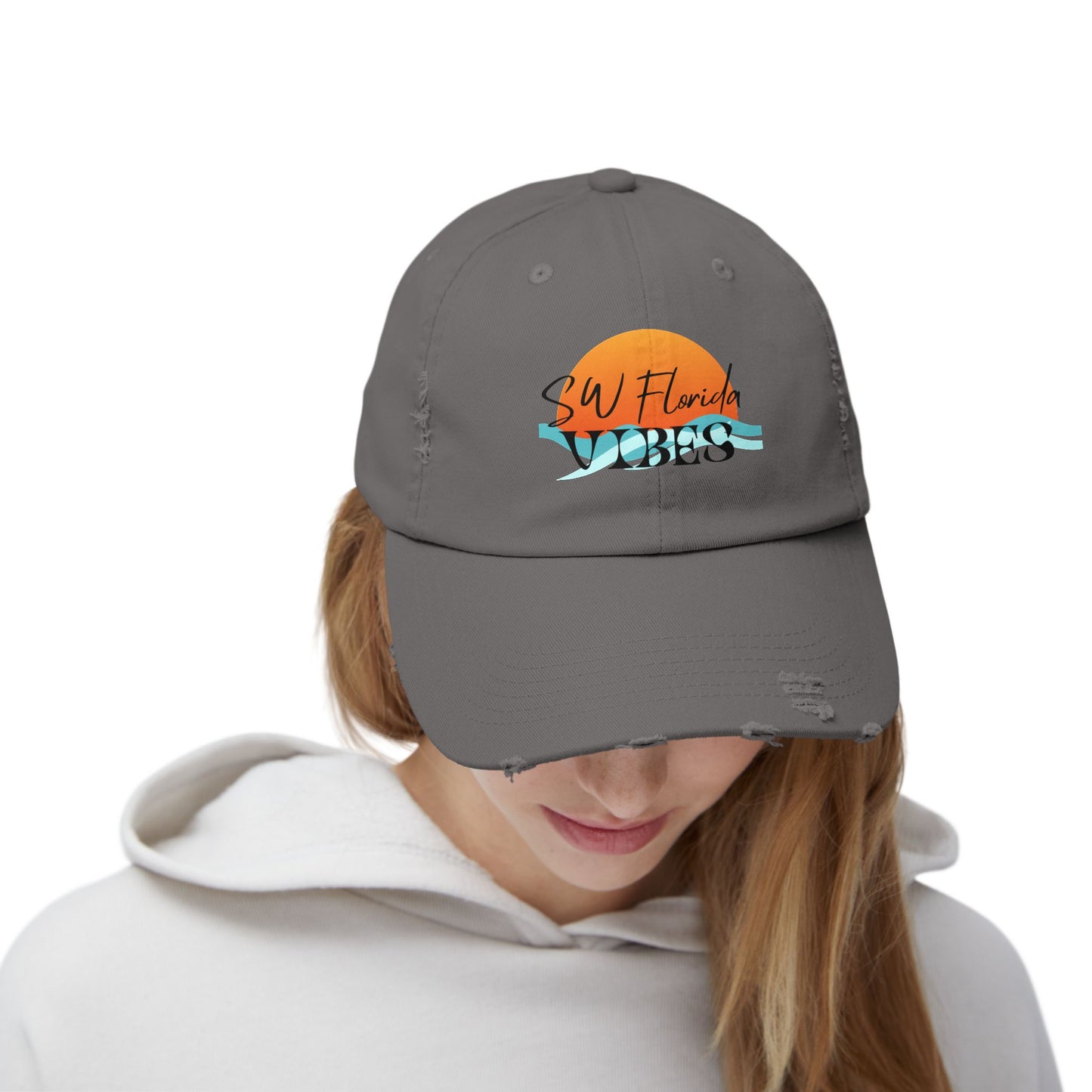 SW Florida Vibes Unisex Distressed Cap