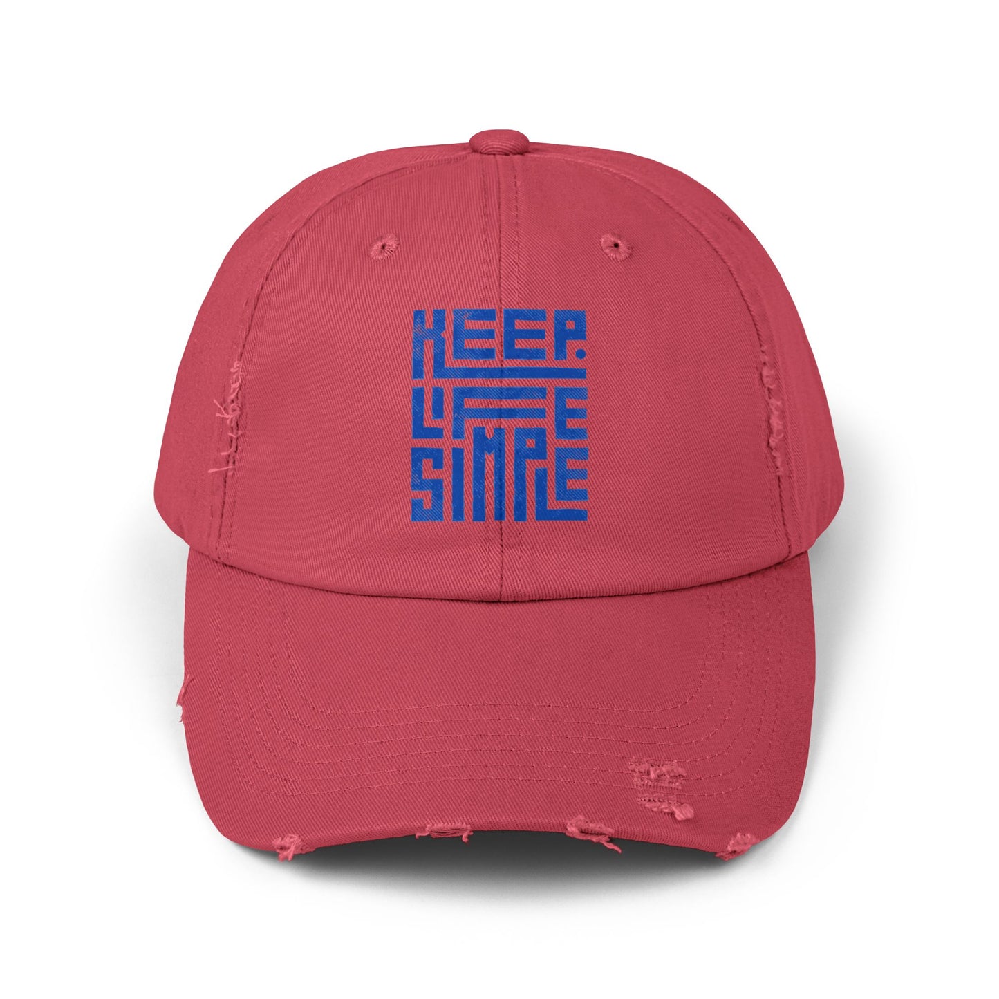 Keep Life Simple Unisex Distressed Cap