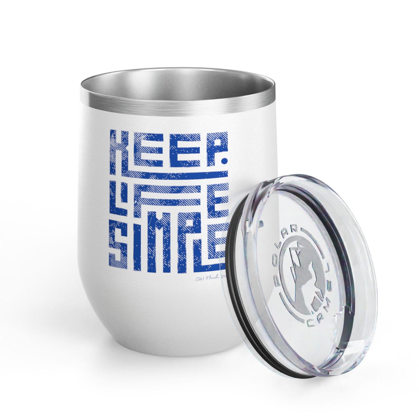 Keep Life Simple Beachy Wine Tumbler