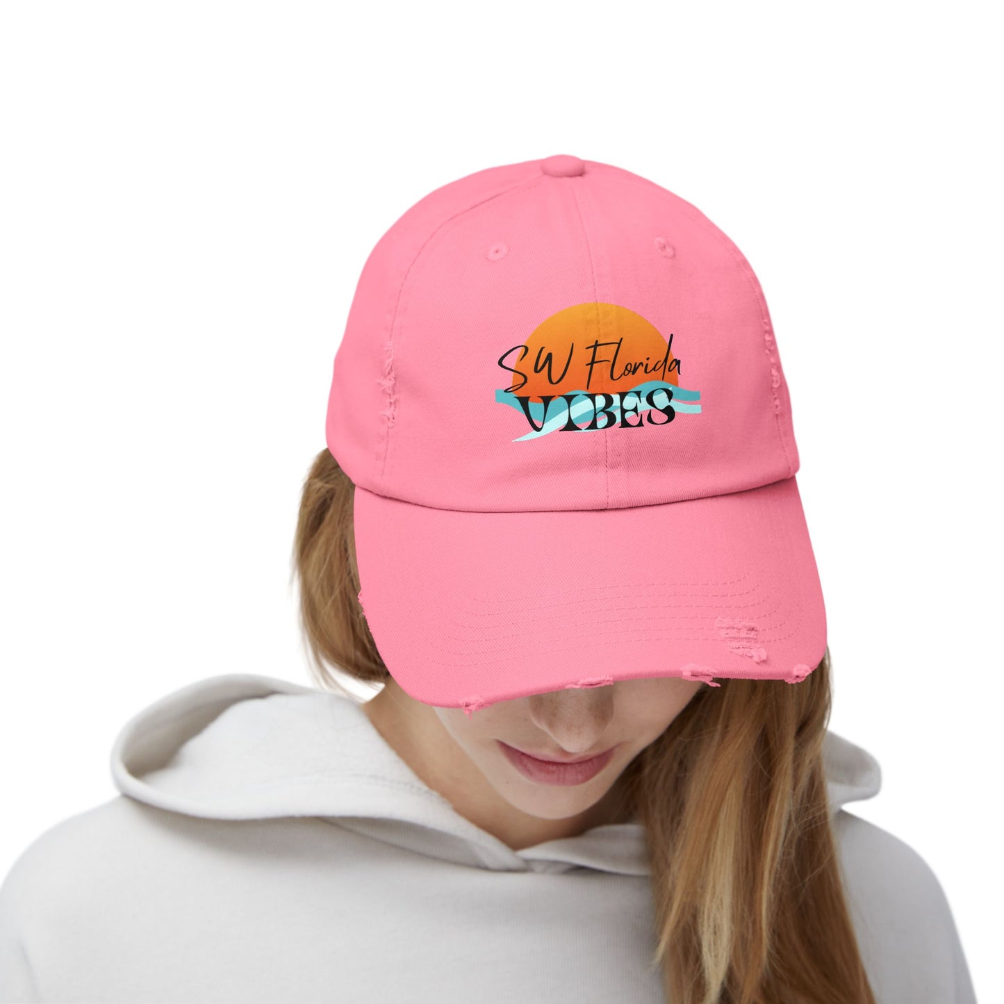 SW Florida Vibes Unisex Distressed Cap