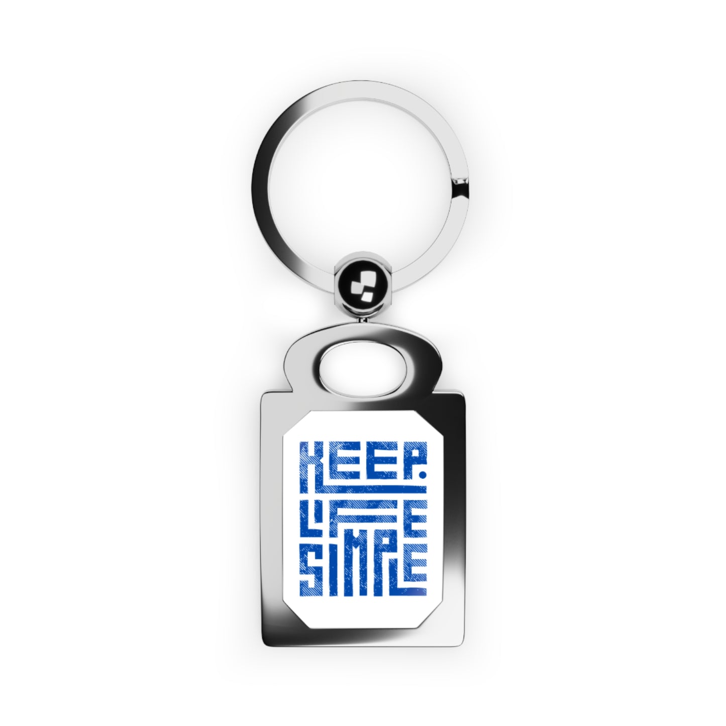 Keep Life Simple Rectangle Keyring