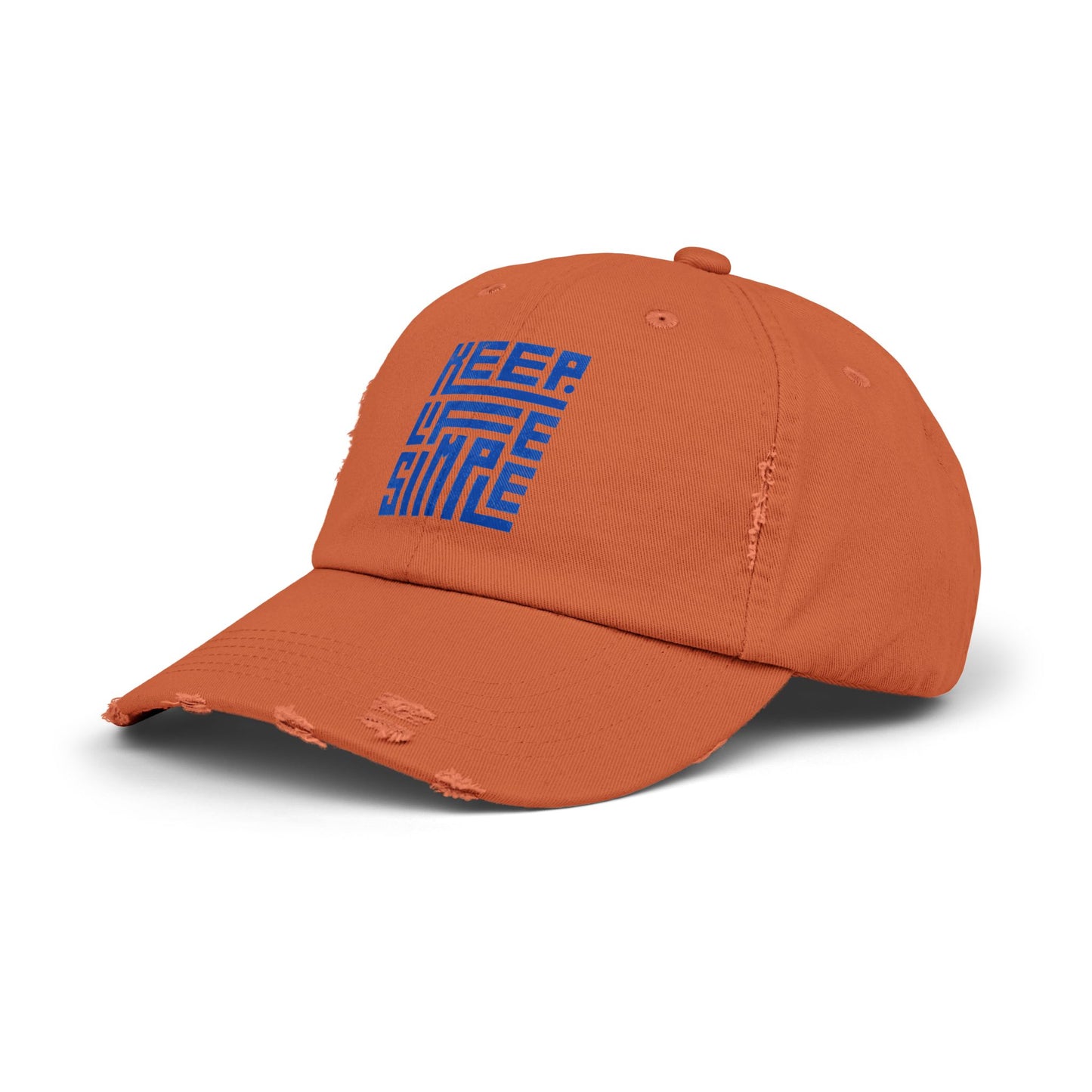 Keep Life Simple Unisex Distressed Cap