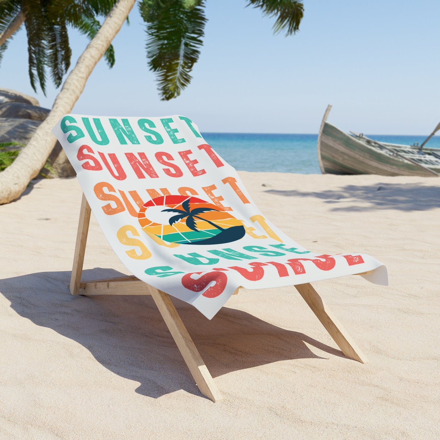 Vibrant Sunset Beach Towel