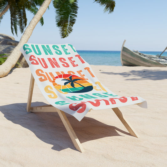 Vibrant Sunset Beach Towel