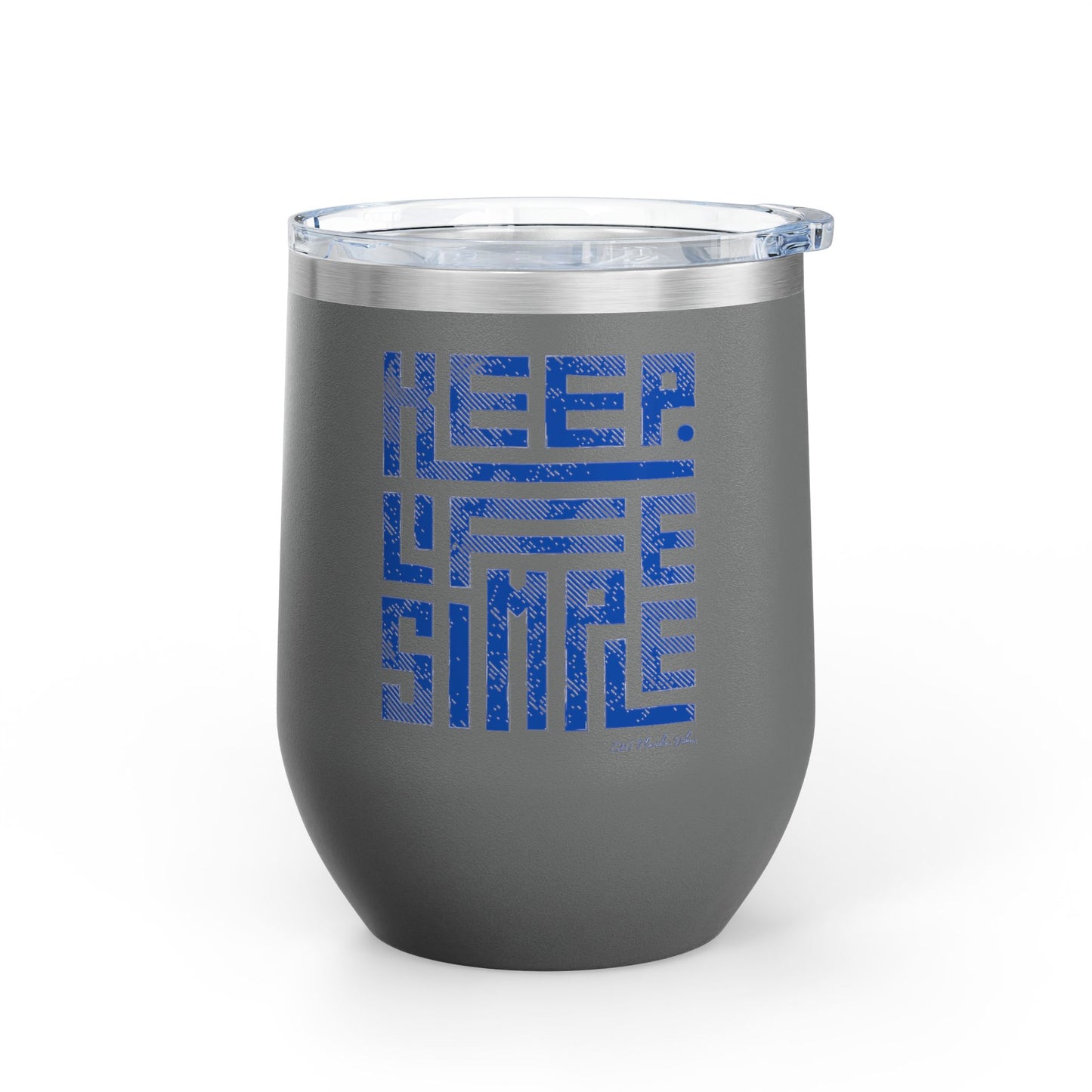Keep Life Simple Beachy Wine Tumbler