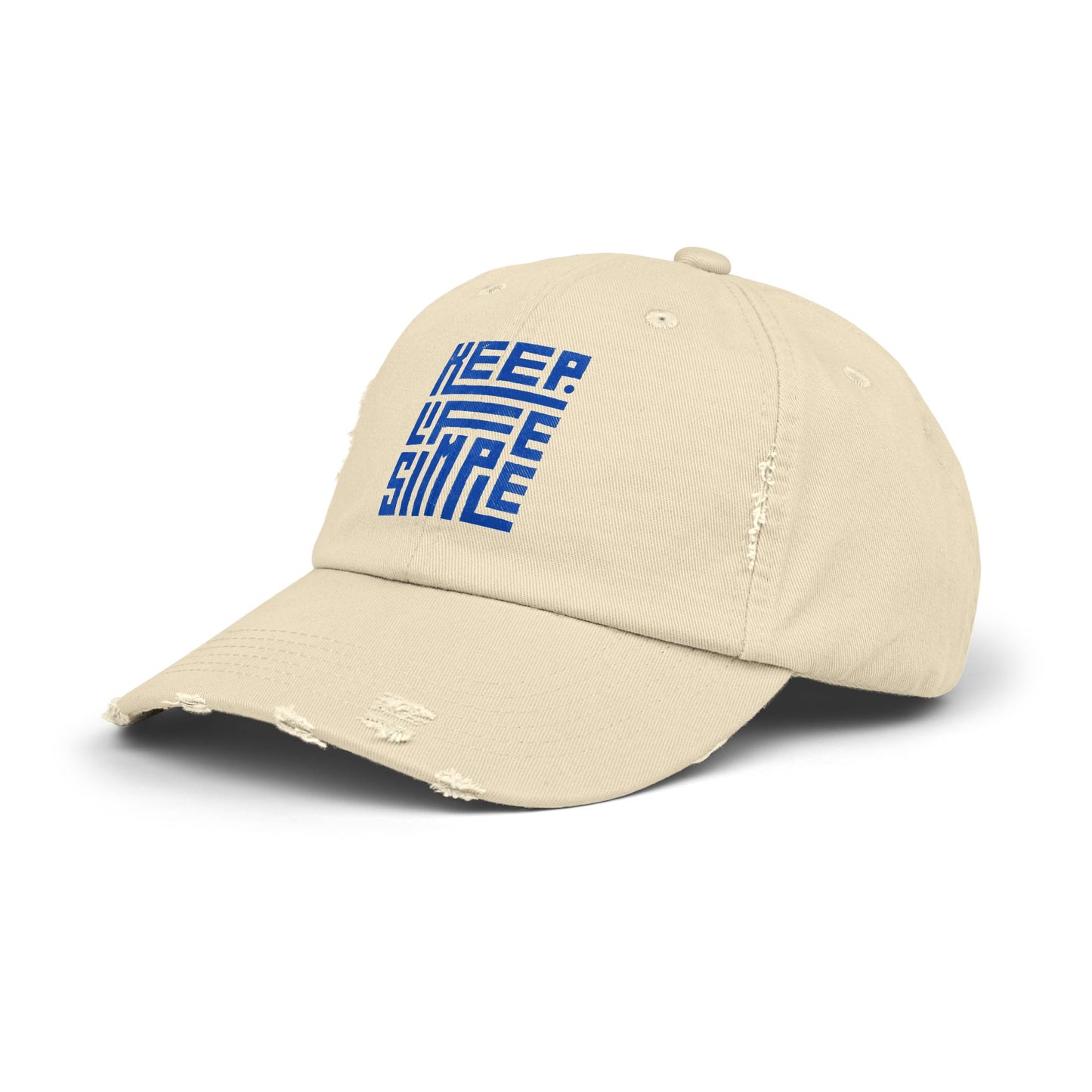 Keep Life Simple Unisex Distressed Cap
