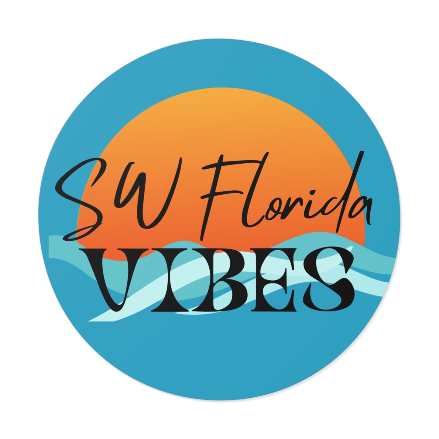 SW Florida Vibes Round Vinyl Stickers