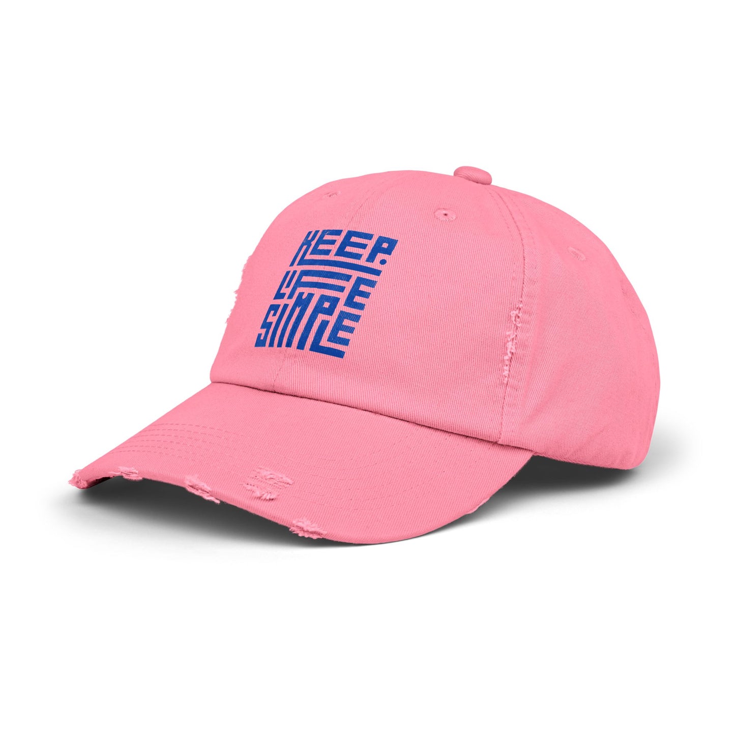 Keep Life Simple Unisex Distressed Cap