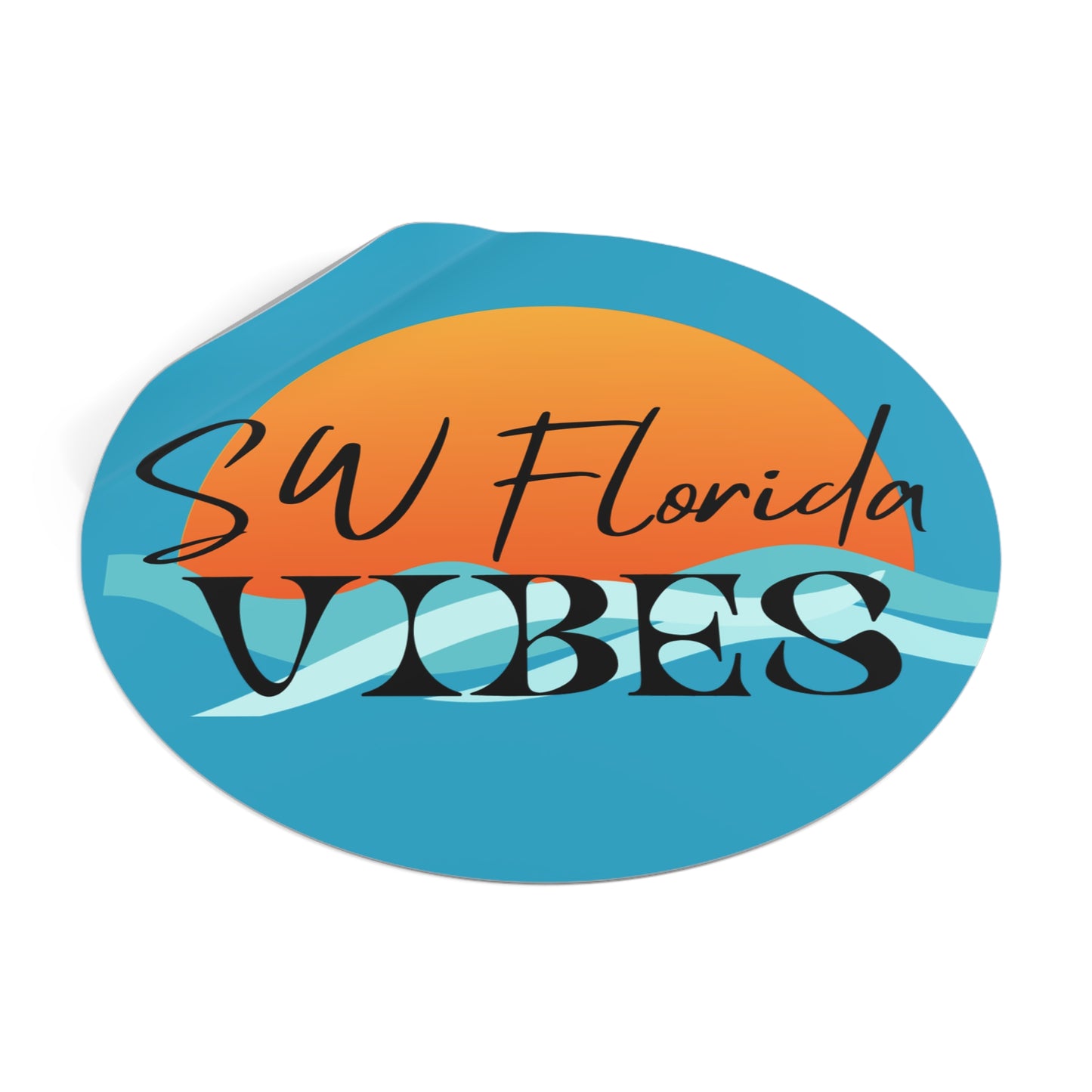 SW Florida Vibes Round Vinyl Stickers